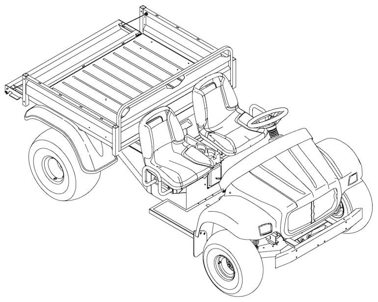 Cub Cadet Big Country 4x2 UTV 430 Dimensions