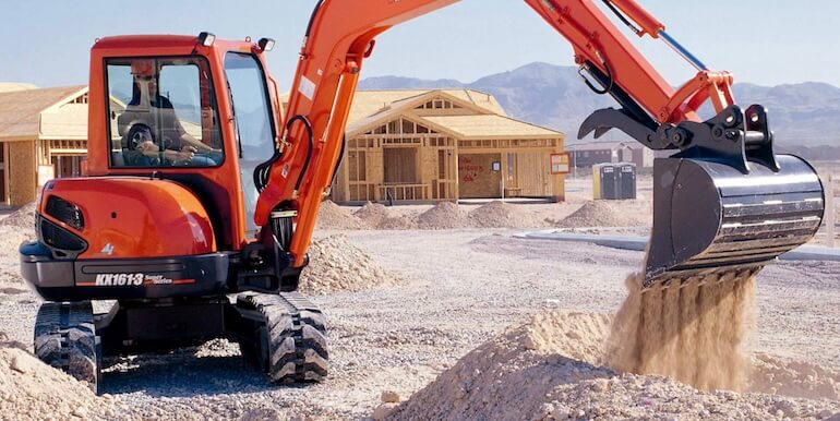 Kubota KX161-3S Compact Excavator Specs and Working Range